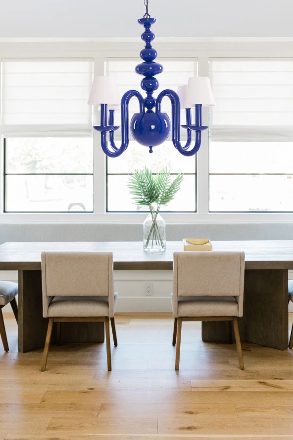 Umur Aydınlatma Roda 4'lü Parlement Mavi Beyaz Şapkalı Sarkıt Avize - Resim 2