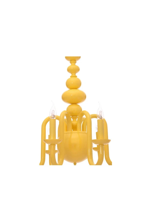 Umur Aydınlatma Roda 4'lü Sarı Şapkalı Sarı Sarkıt Avize - Resim 4