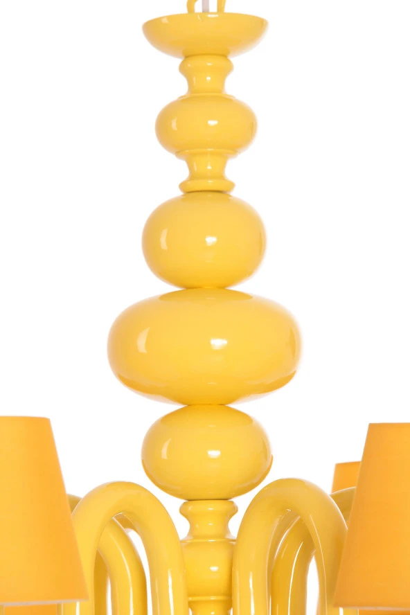 Umur Aydınlatma Roda 6'lı Sarı Şapkalı Sarkıt Avize - Resim 3