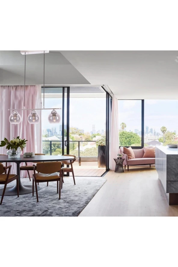 Umur Aydınlatma Minör 3'lü Krom Sıralı Sarkıt Avize - Resim 4