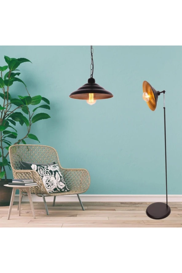 Umur Aydınlatma Dayton Siyah Lambader Sarkıt Ikili Oda Seti - Resim 3