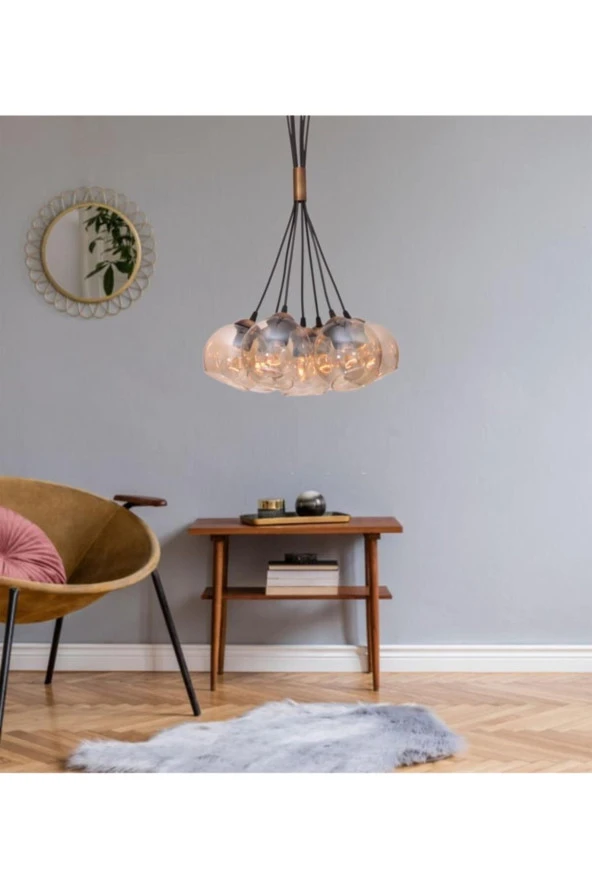 Umur Aydınlatma Minör 7'li Eskitme Sarkıt Avize - Resim 2