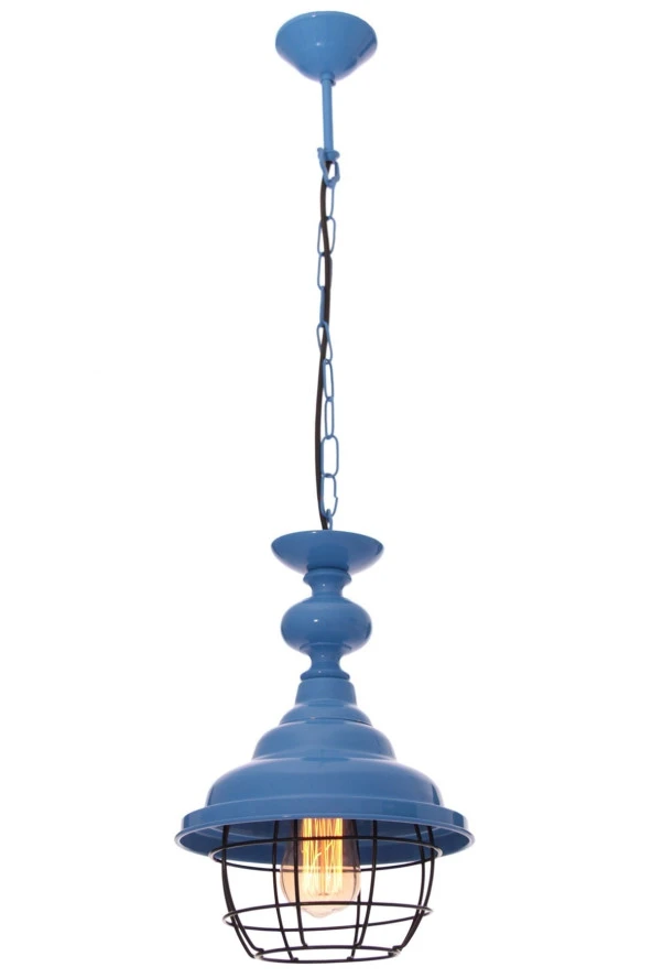 Umur Aydınlatma Togo Mavi Parlak Lake Boyalı Sarkıt Avize ürün görseli