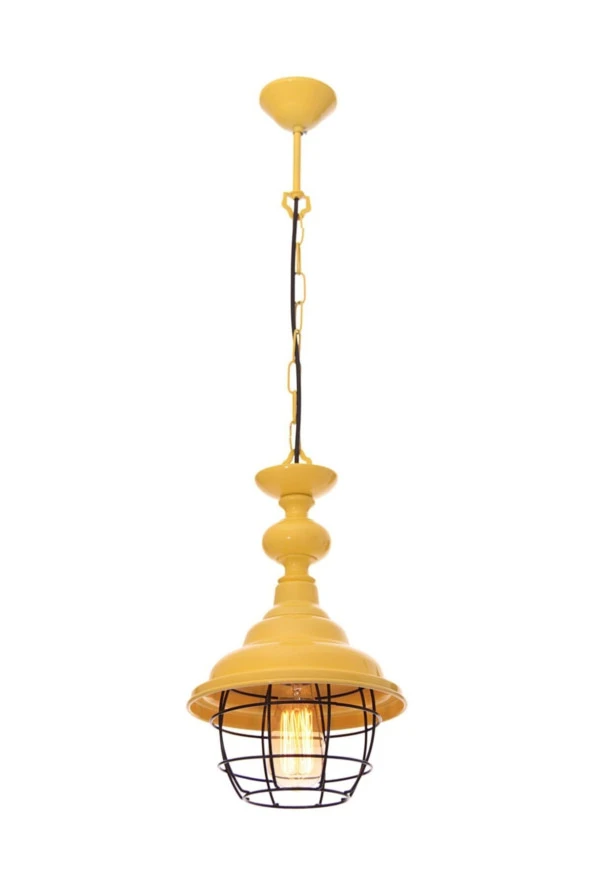 Umur Aydınlatma Togo Sarı parlak lake boyalı sarkıt avize ürün görseli