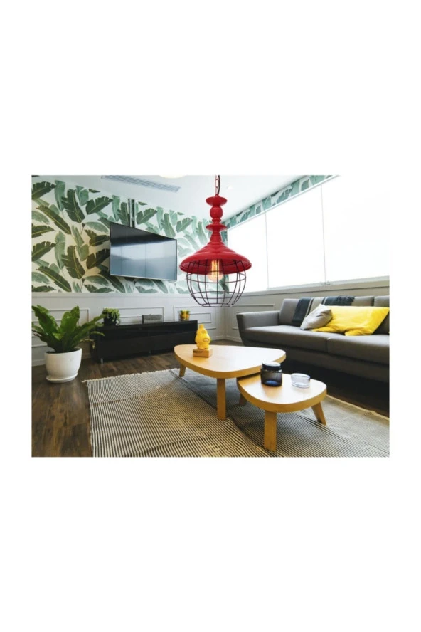 Umur Aydınlatma Dayton Kırmızı Sarkıt Avize - Resim 4