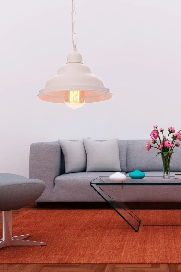 Umur Aydınlatma Togo beyaz metal sarkıt avize - Resim 2