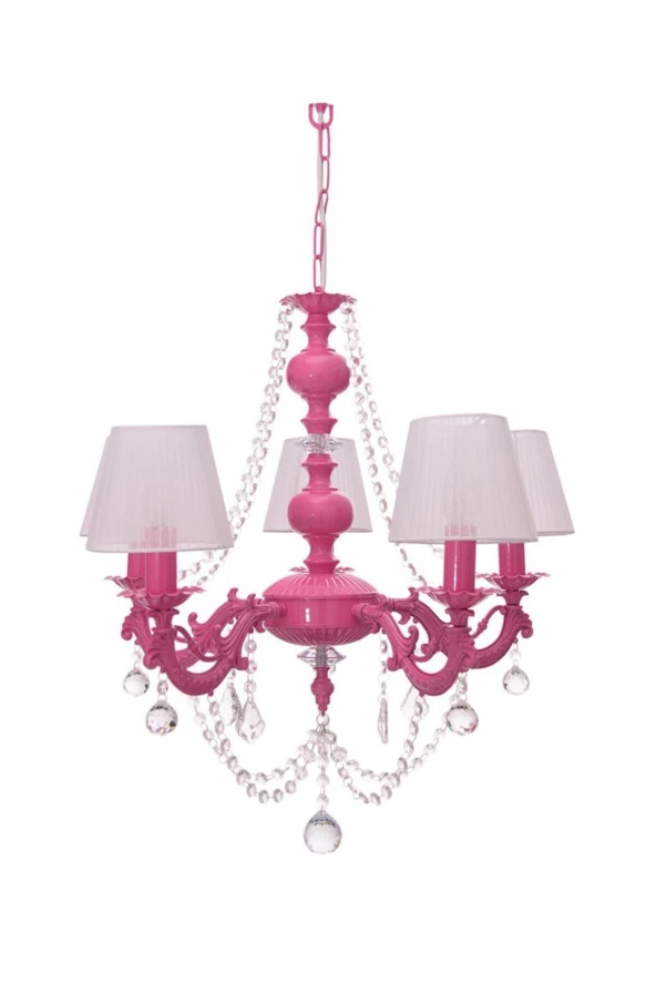 Umur Aydınlatma Dolce Vita 5'li Fuşya Abajurlu Avize ürün görseli