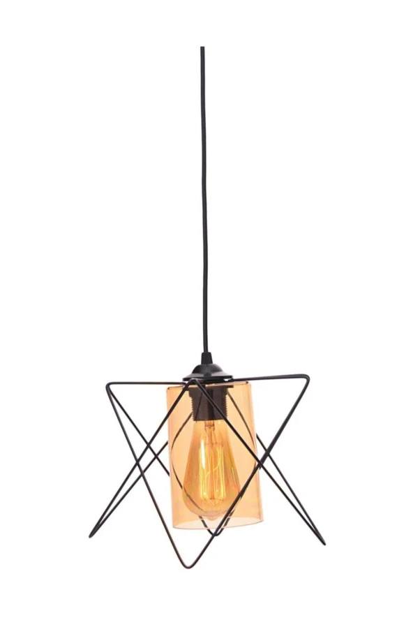 Umur Aydınlatma Endüstriyel tekli camlı sarkıt avize - Resim 3