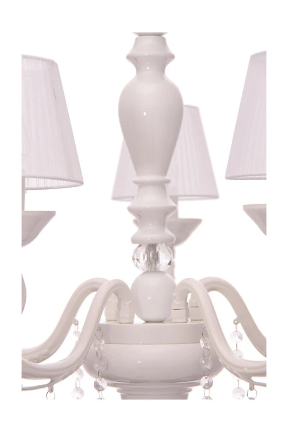 Umur Aydınlatma Lucca 5'Li Beyaz Abajurlu Avize,Yeni Ürün!!! - Resim 2