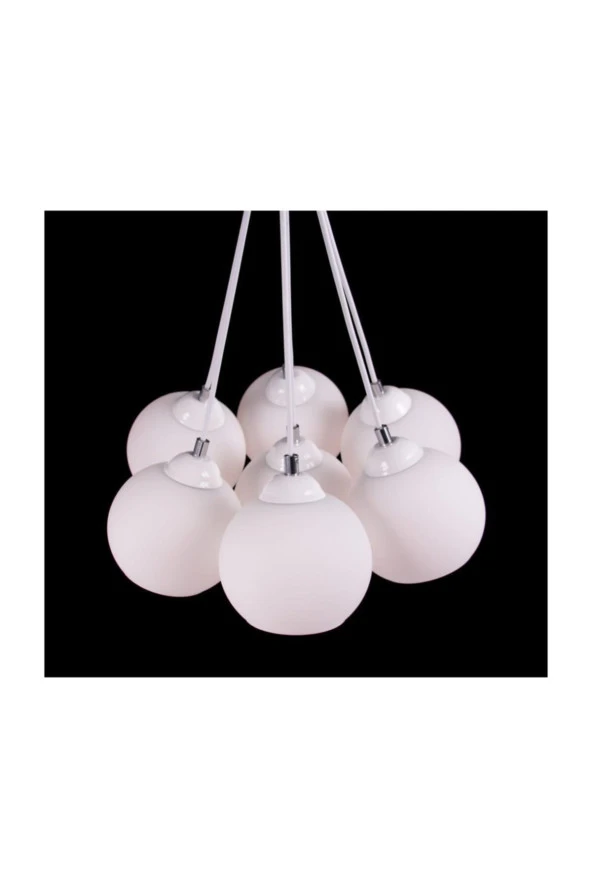 Umur Aydınlatma Minör 7'li opal cam modern sarkıt - Resim 2