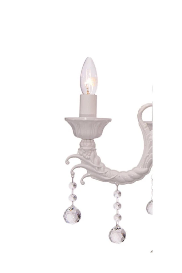 Umur Aydınlatma Novel 5'Li Beyaz Avize - Resim 3