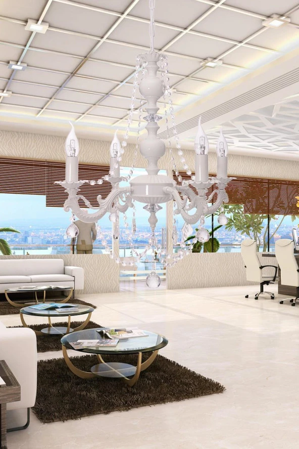 Umur Aydınlatma Dolce Vita 4'lü Beyaz Sarkıt Avize - Resim 2