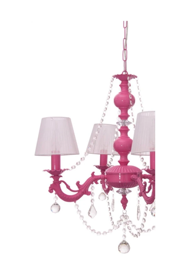 Umur Aydınlatma Dolce Vita 4'lü Fuşya Abajurlu Avize - Resim 2