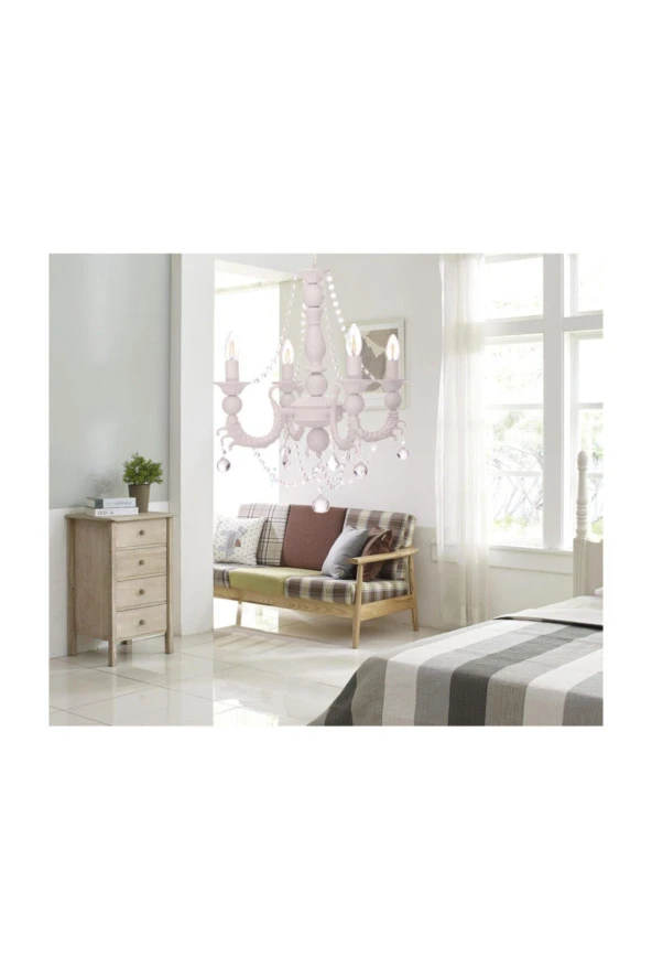 Umur Aydınlatma Eleganza Retro Beyaz 5'Li Avize - Resim 2