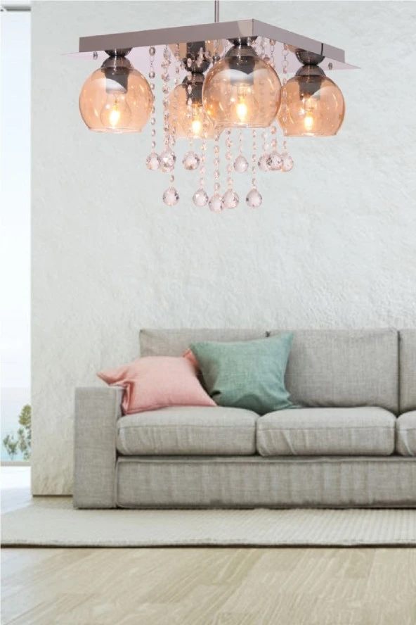 Umur Aydınlatma Minör 4'Lü Ledli Kumandalı Avize ürün görseli