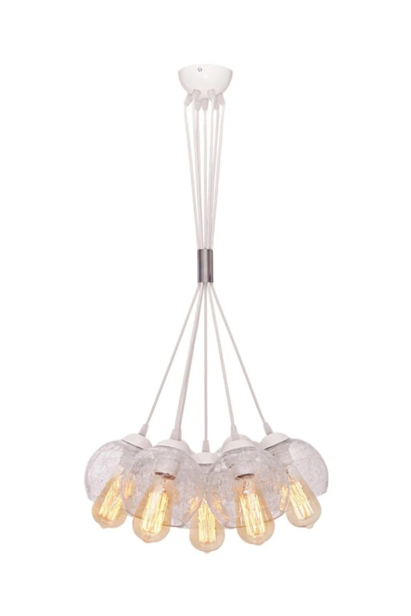 Umur Aydınlatma Minör 7'Li Çatlak Cam Modern Sarkıt ürün görseli