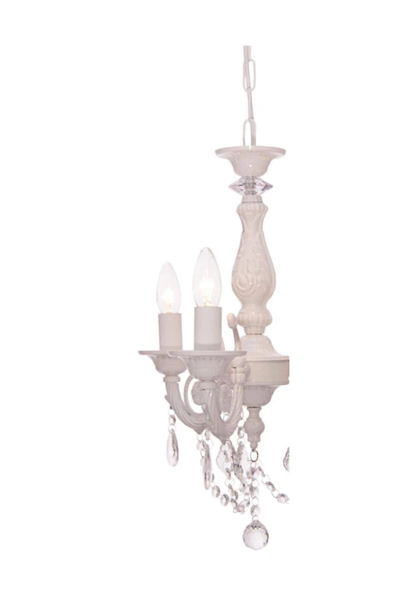 Umur Aydınlatma Senay 3'Lü Beyaz Avize - Resim 4