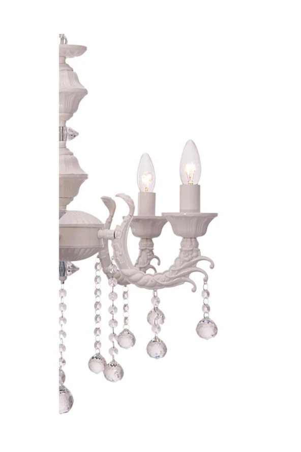 Umur Aydınlatma Novel 5'Li Beyaz Avize - Resim 2