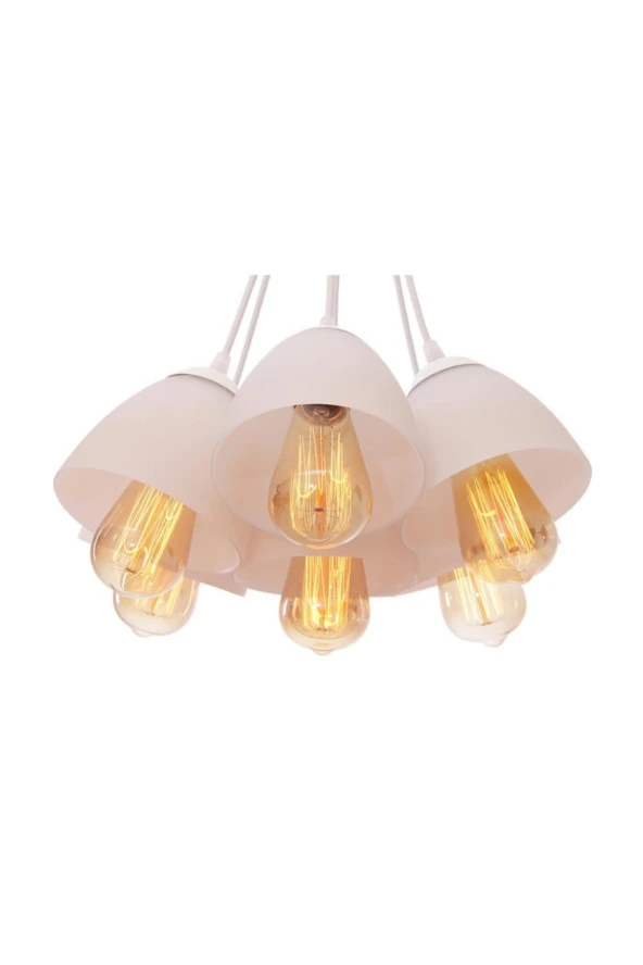 Umur Aydınlatma Minör 7'li konik cam modern sarkıt - Resim 3