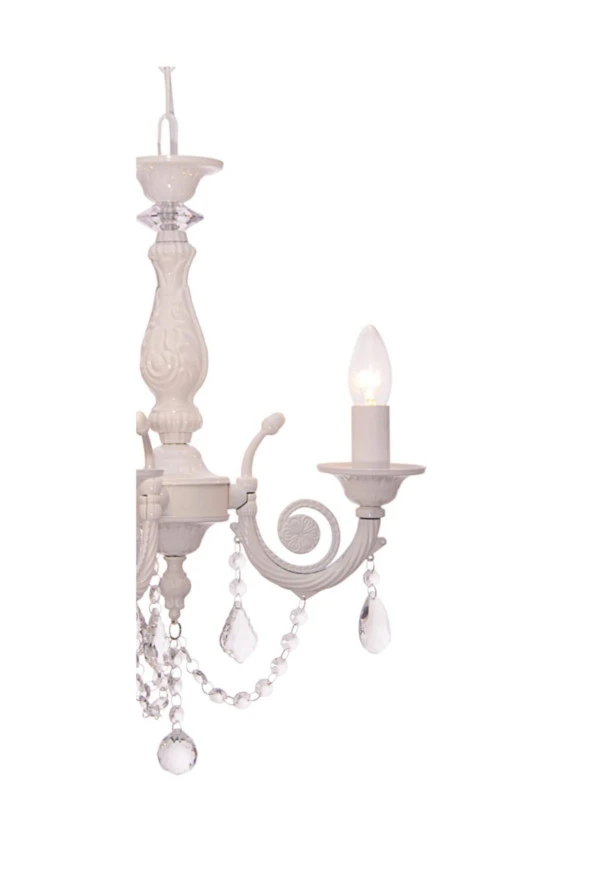 Umur Aydınlatma Senay 3'Lü Beyaz Avize - Resim 5