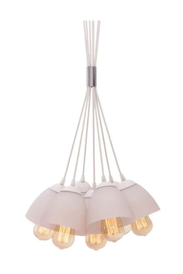 Umur Aydınlatma Minör 7'li konik cam modern sarkıt - Resim 2