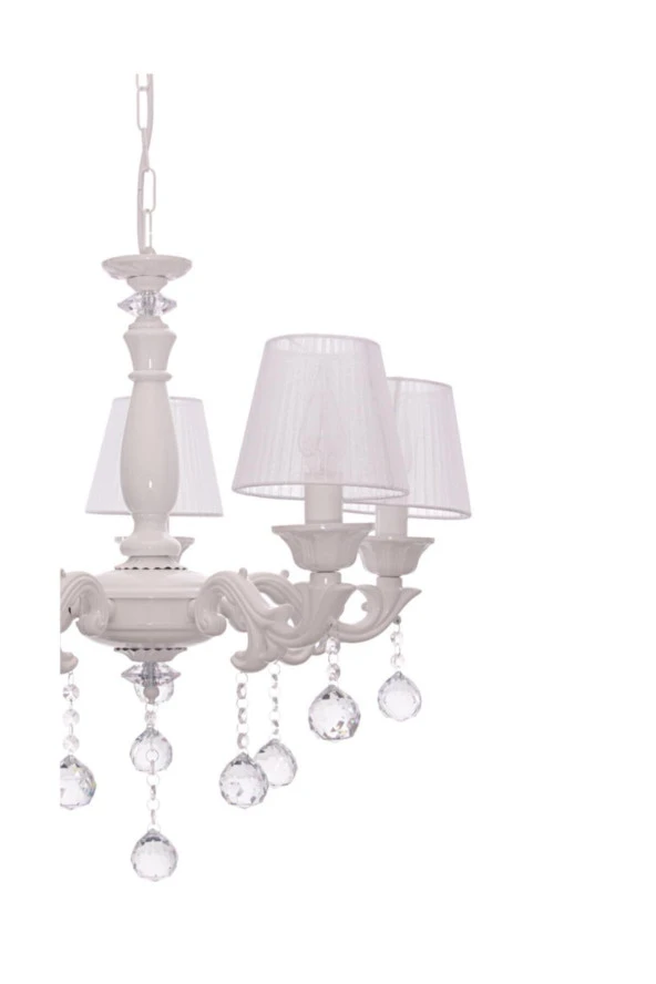 Umur Aydınlatma Borneo 5'li Beyaz Şapkalı Avize - Resim 3