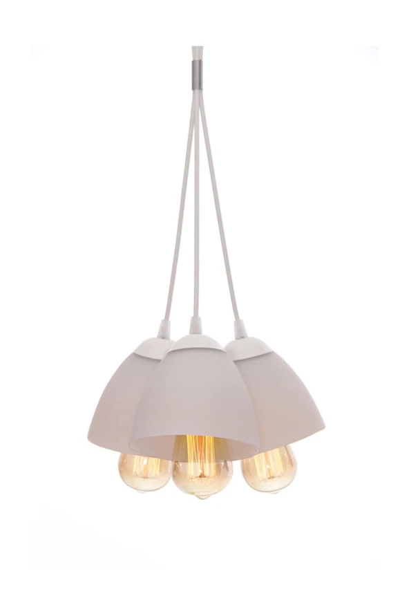 Umur Aydınlatma Minör 3'Lü Konik Cam Modern Sarkıt - Resim 3