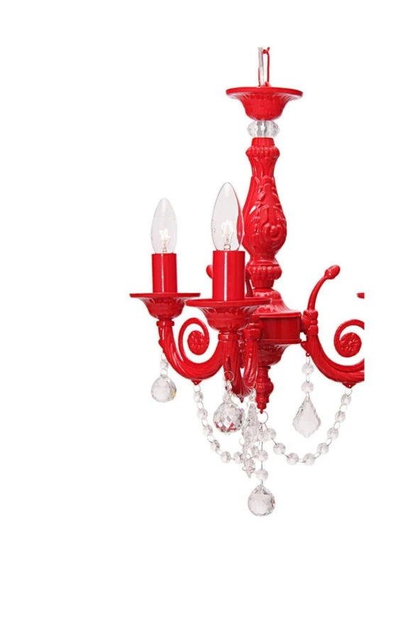 Umur Aydınlatma Senay 3'Lü Kırmızı Avize ürün görseli