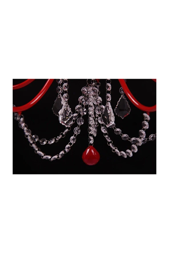 Umur Aydınlatma Malene 4'lü Kırmızı Avize - Resim 2