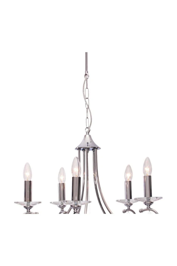 Umur Aydınlatma İlayda 5'Li Krom Avize - Resim 3