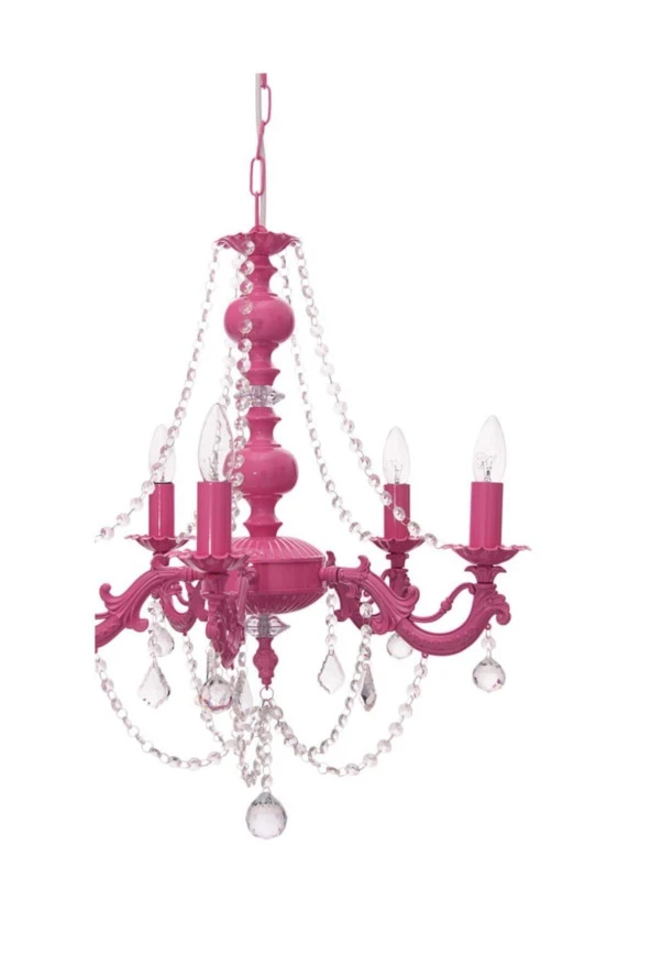 Umur Aydınlatma Dolce Vita 5'li Fuşya Avize - Resim 3