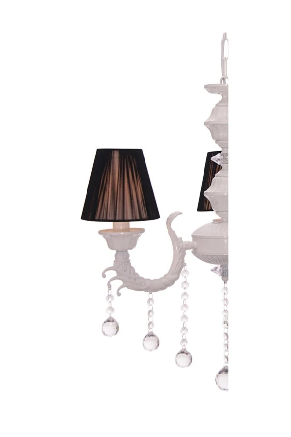 Umur Aydınlatma Novel 3'Lü Beyaz Siyah Şapkalı Avize - Resim 2