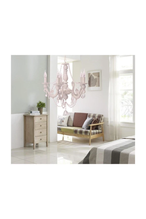 Umur Aydınlatma Bella Retro 5'li Beyaz Avize - Resim 3