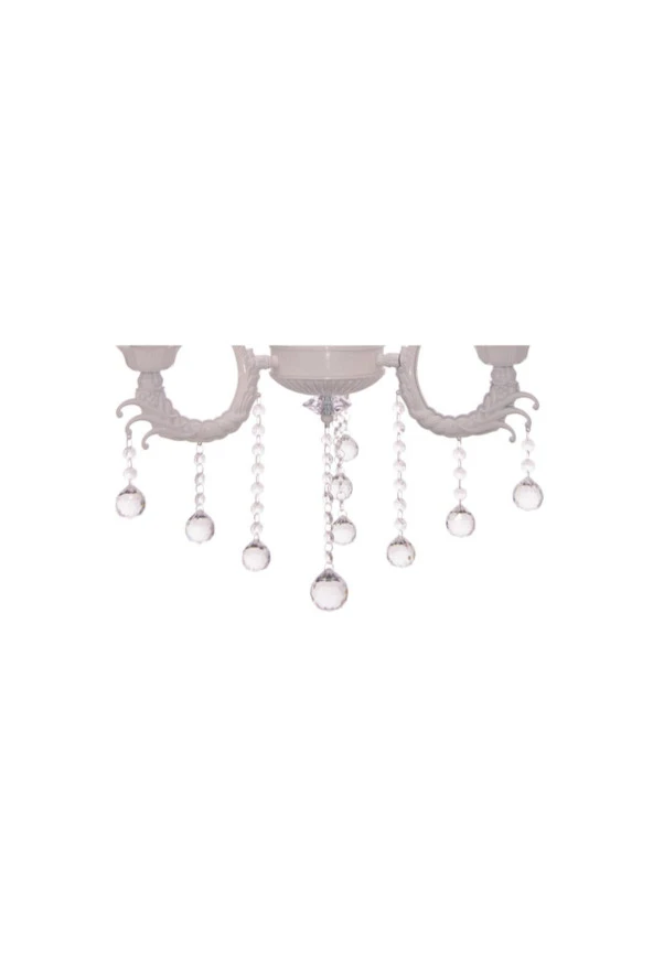 Umur Aydınlatma Novel 3'Lü Beyaz Siyah Şapkalı Avize - Resim 5