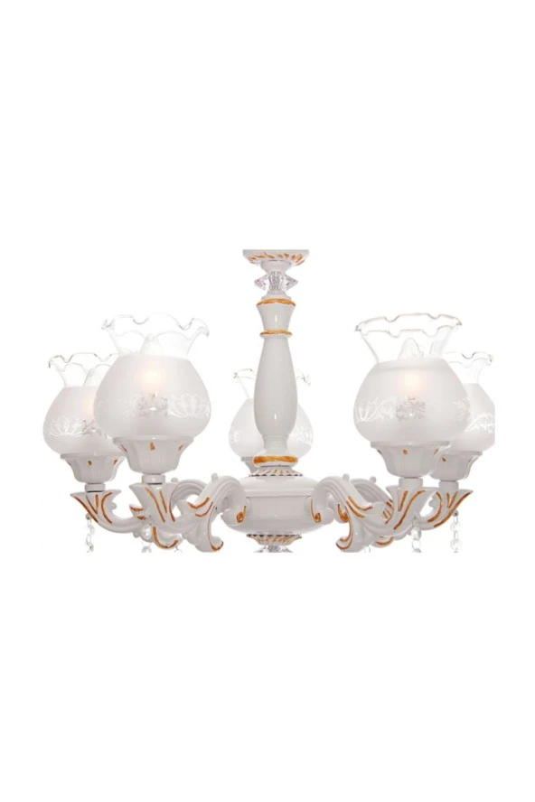 Umur Aydınlatma Borneo 5'Li Camlı Avize - Resim 2