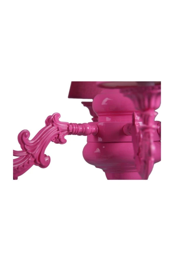 Umur Aydınlatma Dolce Vita 6'Lı Büyük Fuşya Şapkalı Premium Avize - Resim 2