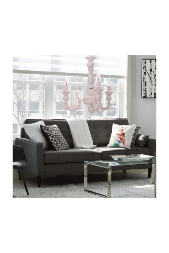 Umur Aydınlatma Eleganza Retro Beyaz 3'Lü Avize - Resim 3