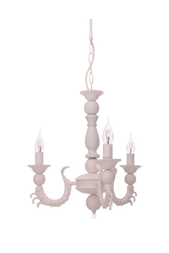 Umur Aydınlatma Eleganza Retro Beyaz 3'Lü Avize ürün görseli