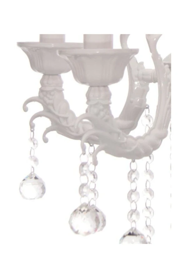 Umur Aydınlatma Novel 5'li beyaz şapkalı avize - Resim 3