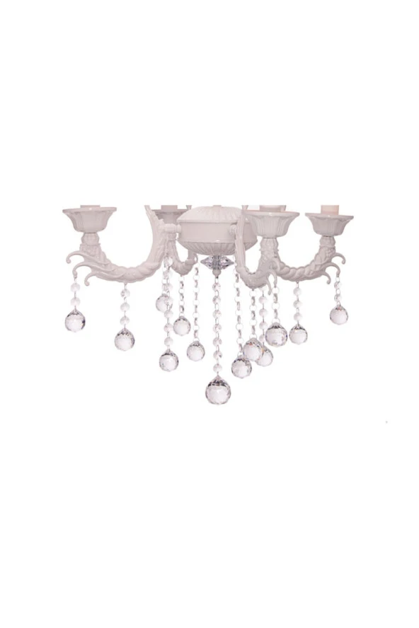 Umur Aydınlatma Umu Aydınlatma Novel 4'Lü Beyaz Şapkalı Avize - Resim 5