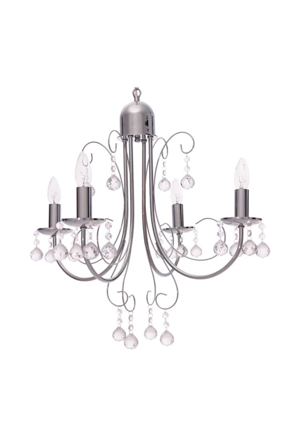 Umur Aydınlatma Lora 4'Lü Krom Avize - Resim 3