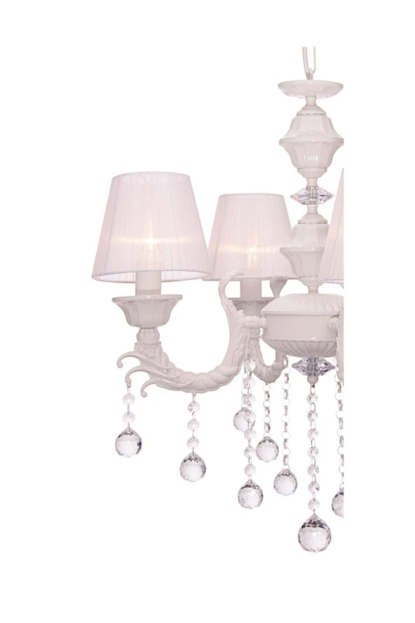 Umur Aydınlatma Umu Aydınlatma Novel 4'Lü Beyaz Şapkalı Avize - Resim 3