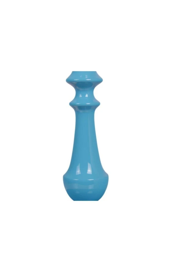 Umur Aydınlatma Orla Turkuaz Ayak Krem Şapkalı Abajur - Resim 2