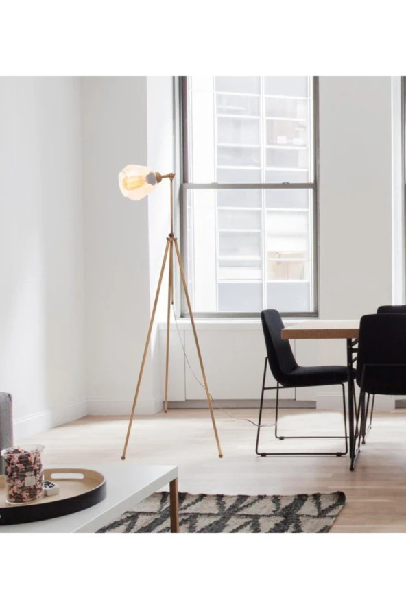 Umur Aydınlatma Tripod Soho Başlıklı Eskitme Lambader - Resim 5