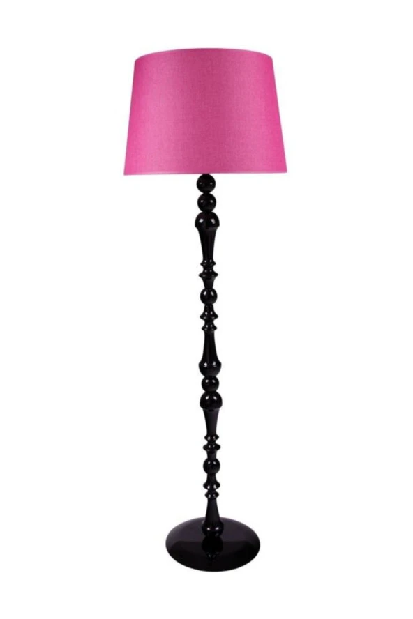 Umur Aydınlatma Orla Ssiyah Ayak Fuşya Şapalı Lambader ürün görseli