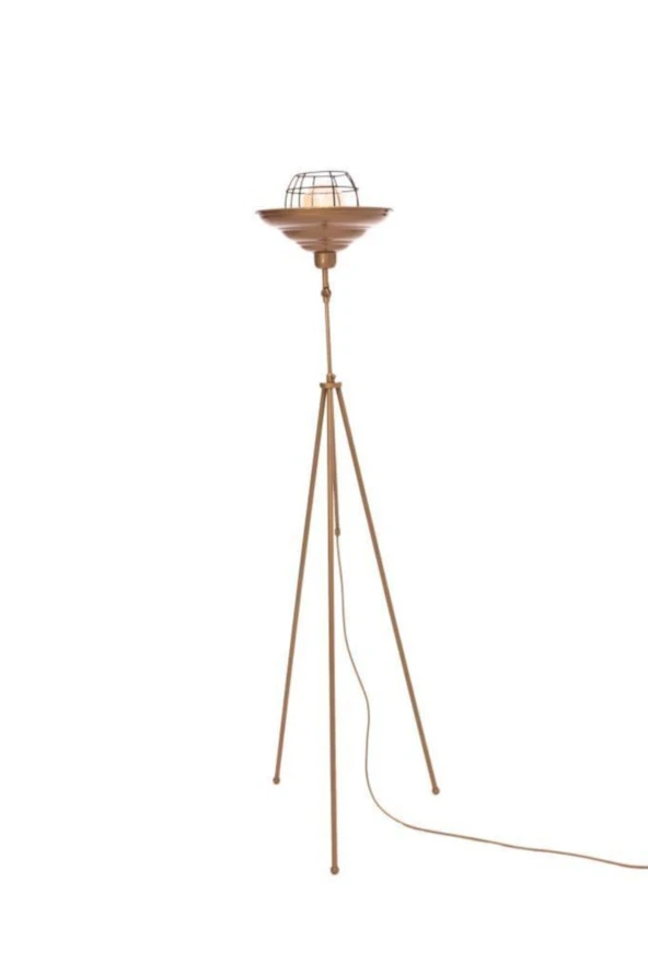 Umur Aydınlatma Tripod Dayton Şapkalı Bakır Eskitme Lambader Sarkıt Avize Oda Seti - Resim 2