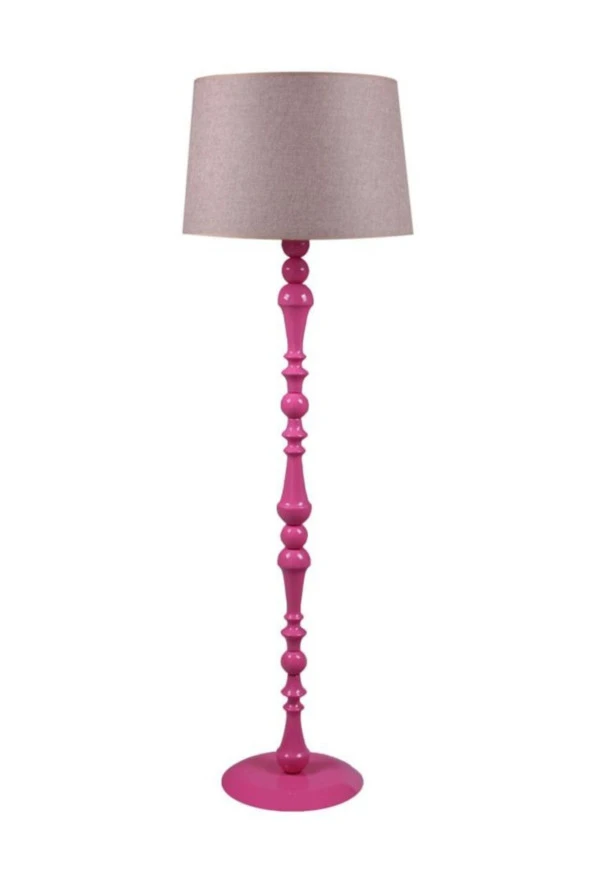 Umur Aydınlatma Orla Fuşya Ayak Natürel Şapkalı Lambader ürün görseli