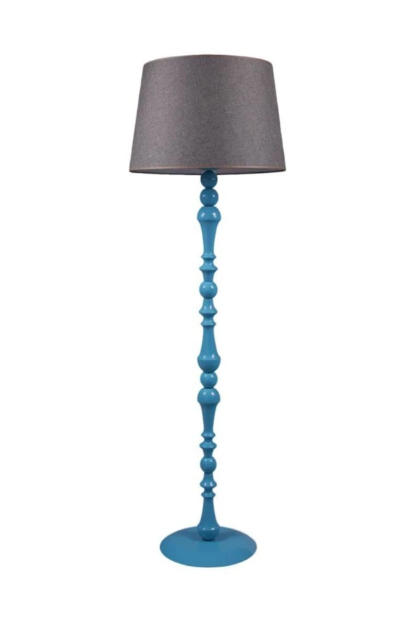 Umur Aydınlatma Orla Turkuaz Ayak Gri Şapkalı Lambader ürün görseli