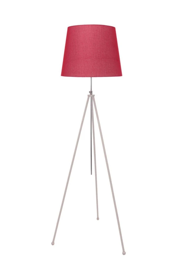 Umur Aydınlatma Tripod Beyaz Ayak Kırmızı Şapkalı Lambader ürün görseli