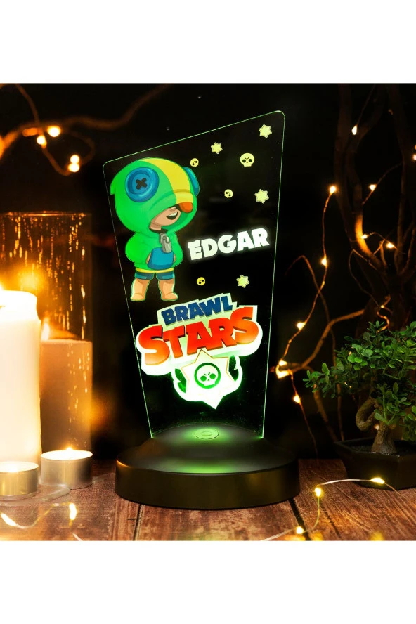 SEVGİ LAMBASI Brawl Stars Oyunu Doğum Günü Parti Hediyesi, Best Brawler, Oyun Karakteri, Çocuk Odası Lamba - 5